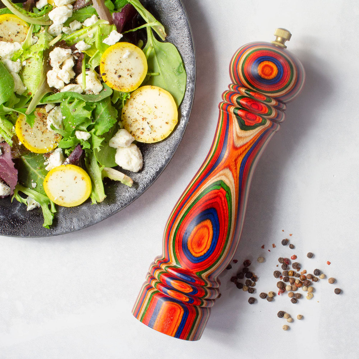 Totally Bamboo Baltique Marrakesh on a kitchen counter adding colorful spice-ready ambience