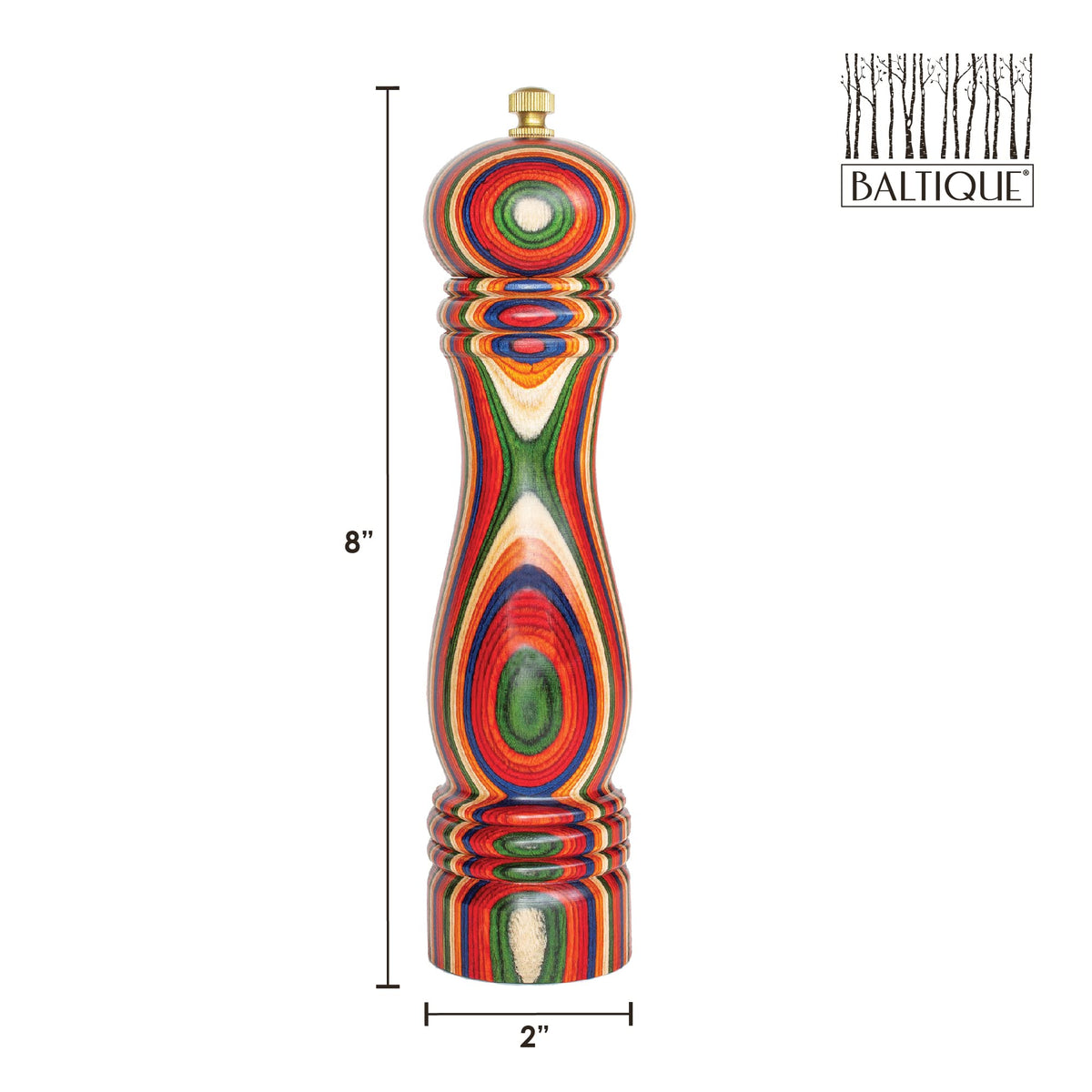 Totally Bamboo Baltique Marrakesh pepper grinder shown as a functional tablepiece for guests