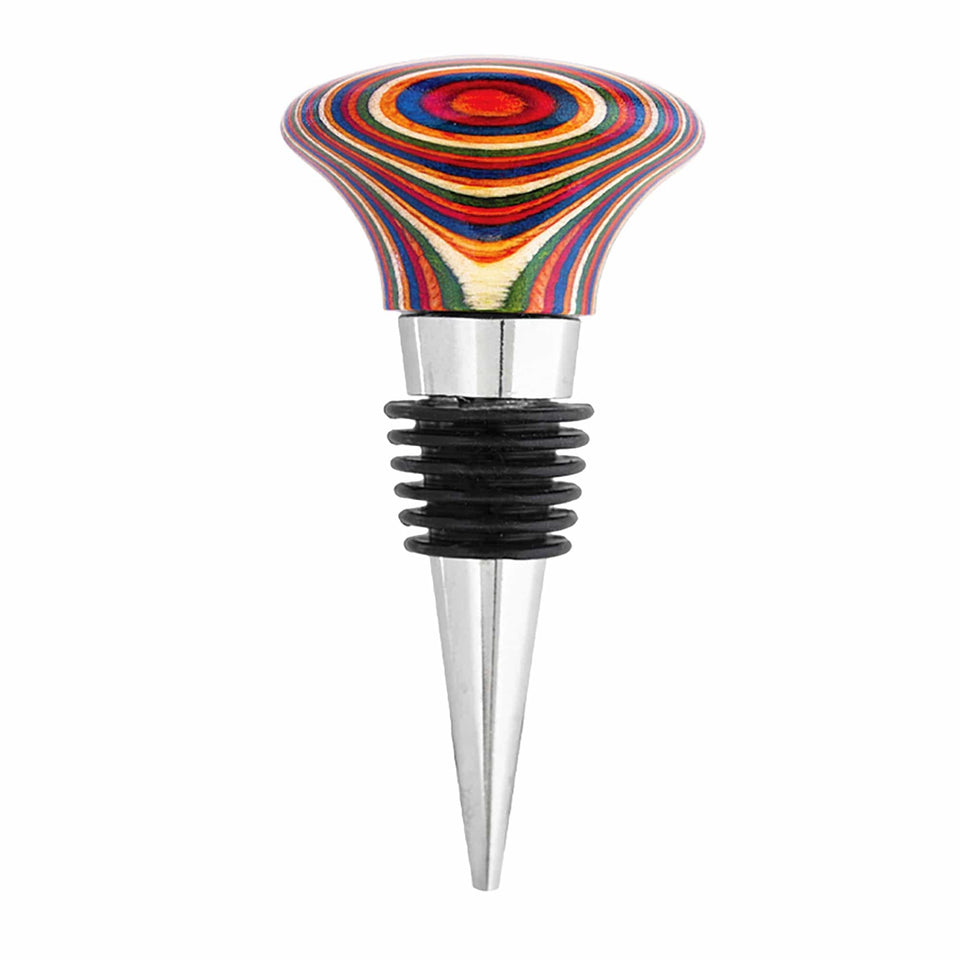 Totally Bamboo Baltique Marrakesh stopper close-up with color seal for preserving freshness.
