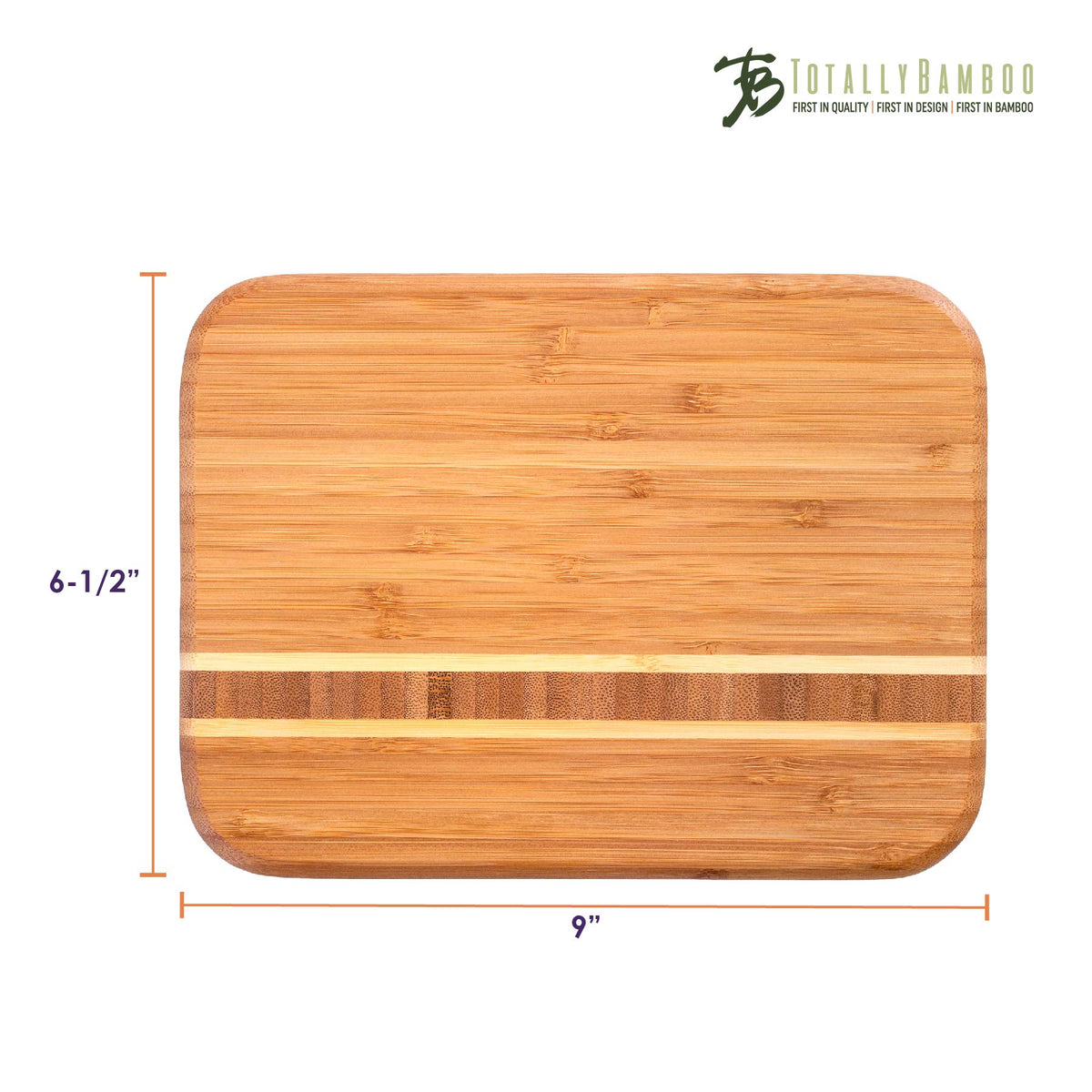 Totally Bamboo Barbados rectangular board ideal for small sandwich prep.