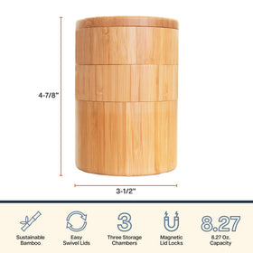 Totally Bamboo compact kitchen storage idea showcases versatile organization for herbs and spices.