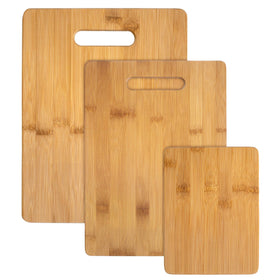Totally Bamboo cutting board set overview highlighting versatile prep and serving options