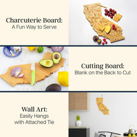 Totally Bamboo Destination California cutting surface reverse view for everyday food prep.