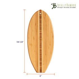 Totally Bamboo Lil' Surfer board showcases eco-friendly bamboo and renewability.