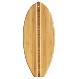 Totally Bamboo Lil' Surfer board front view highlights the inlay and serving surface.