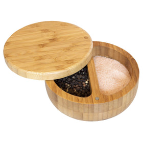 Totally Bamboo Salt Keeper Duet stored salt and pepper on counter
