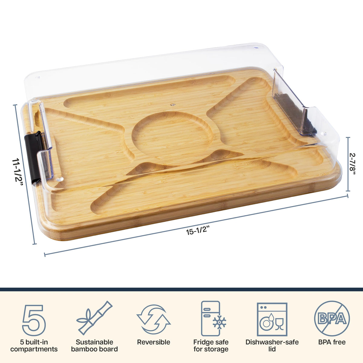 Totally Bamboo serving tray ideal for entertaining guests at home.