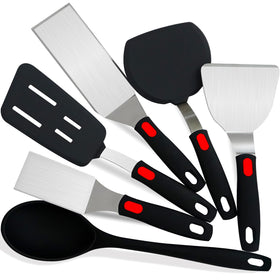TOTDTDA Spatula Set 6-Piece silicone spatulas for non-stick pans.
