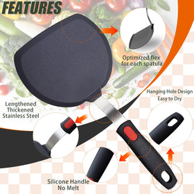 TOTDTDA spatula heat-resistance image — withstands up to 600°F during cooking