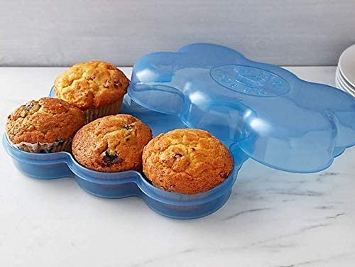 Touch Up Cup airtight muffin holder preserves texture and aroma.