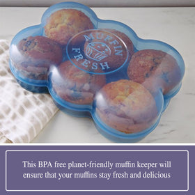 Touch Up Cup microwave-safe container for quick muffin reheats.