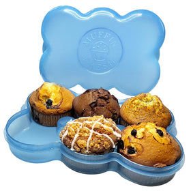 Touch Up Cup muffin container with lid keeps muffins fresh on the go.