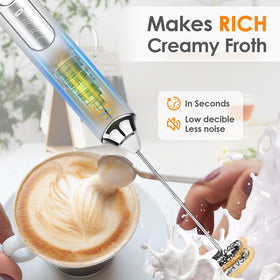 Toughwild milk frother handheld constructed from 304 stainless steel for durability