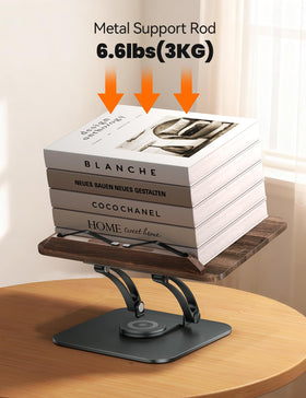 Tounee versatile stand supporting books, tablets, and small laptops for multitasking.