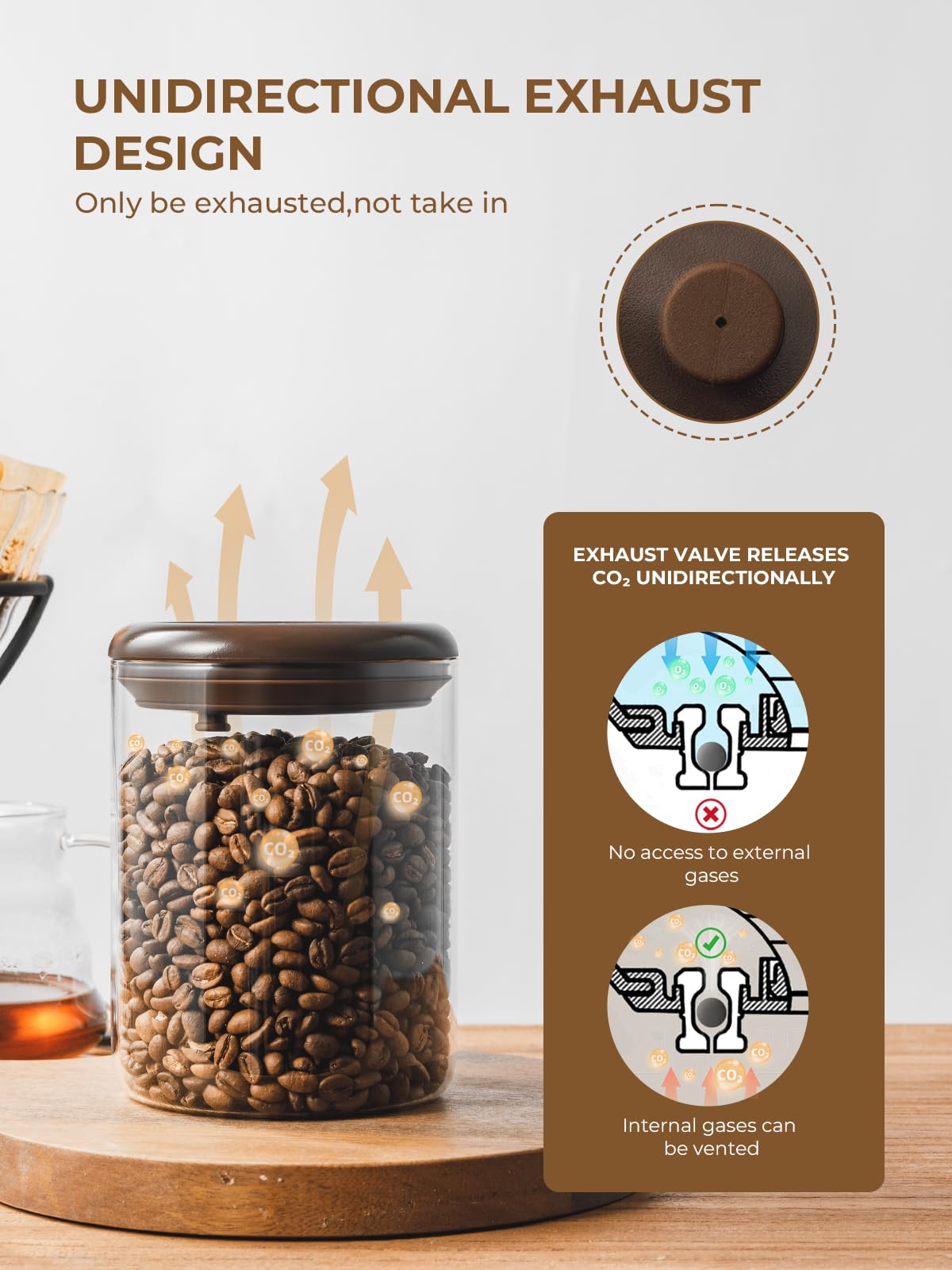 Tourdeus dishwasher-safe coffee canister ready for easy cleanup.