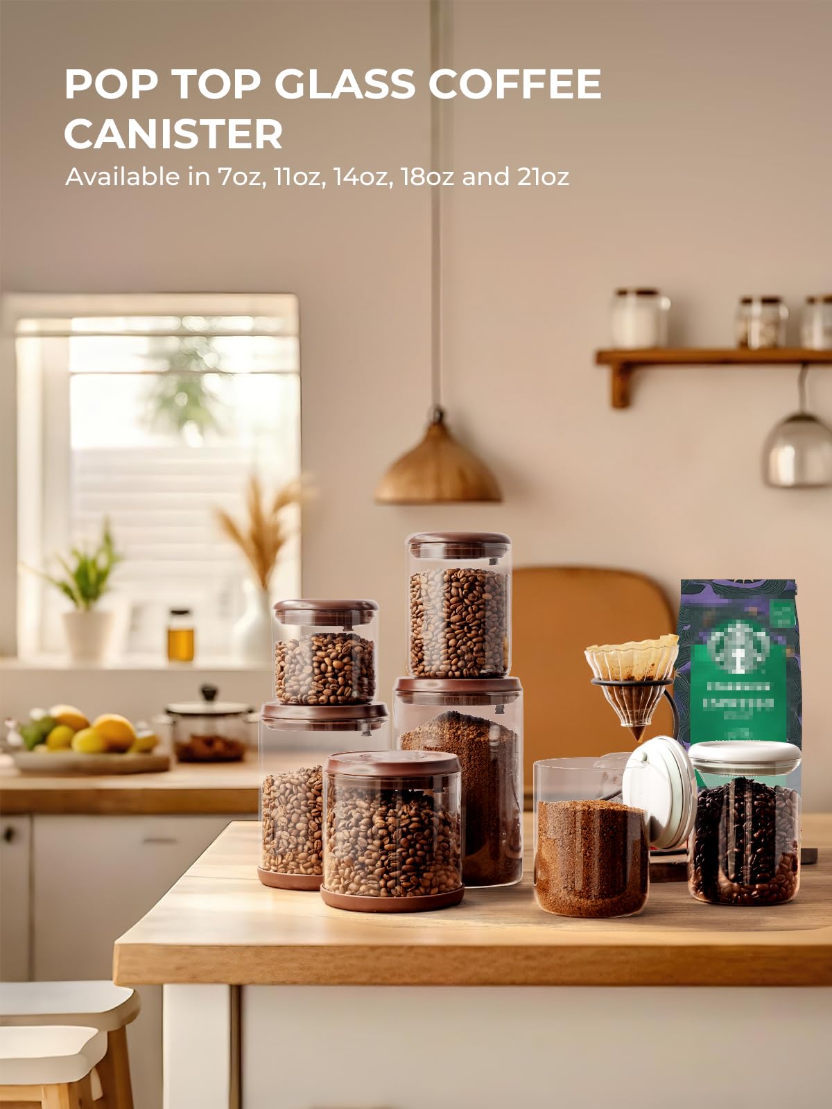 Tourdeus kitchen-ready jar enhances any countertop with style.