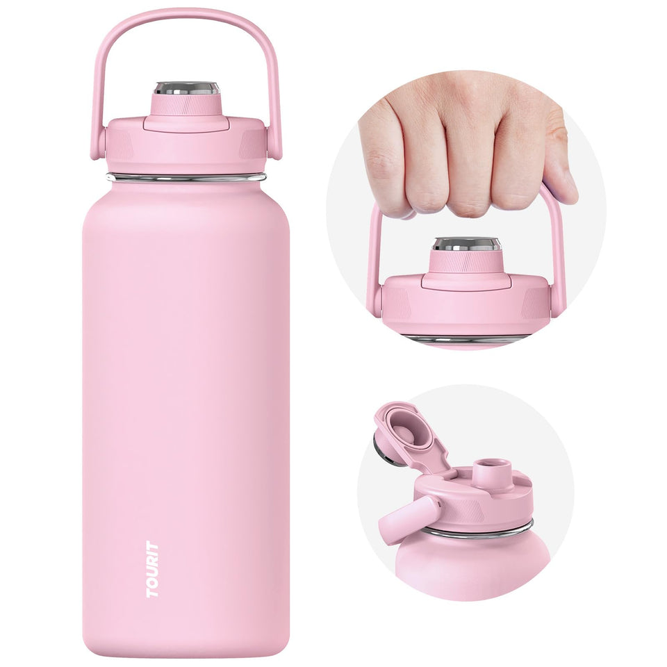 TOURIT 32oz insulated bottle body shows durable stainless steel construction for long-lasting hydration.