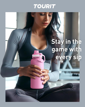 TOURIT 40 oz bottle outdoors supports hiking and daily commuting