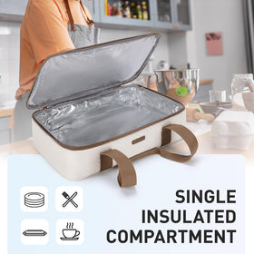 TOURIT insulated casserole carrier ideal for picnics and potlucks.