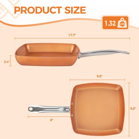 Toutrop induction-compatible base works on electric, gas, and induction cooktops.