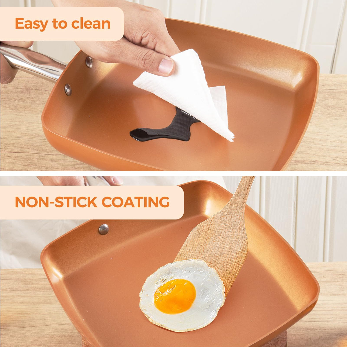 Toutrop oven-safe design suitable for baking and roasting with this pan.