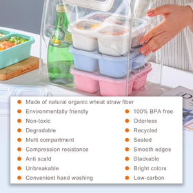 TOUWMX Bento Box Kids dishwasher-safe with lid off for safe cleaning