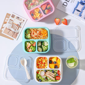 TOUWMX Bento Box Kids stackable design saved space in a bag