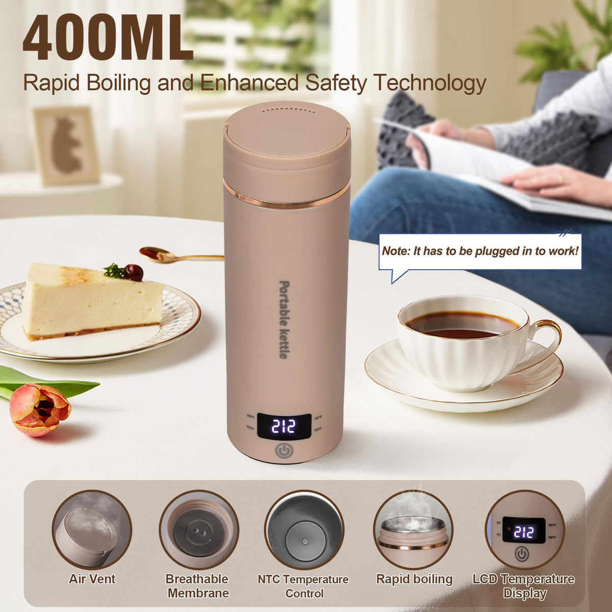 Touxila 304 stainless steel inner pot for safe drinking water.