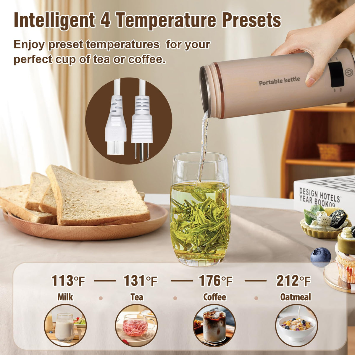 Touxila auto shut-off protects against overboiling for worry-free use.