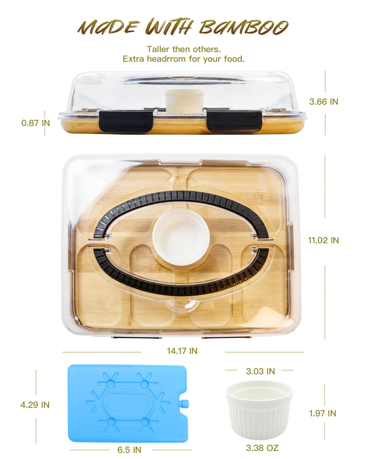 TOVICE carry handle enables easy transport to picnics.