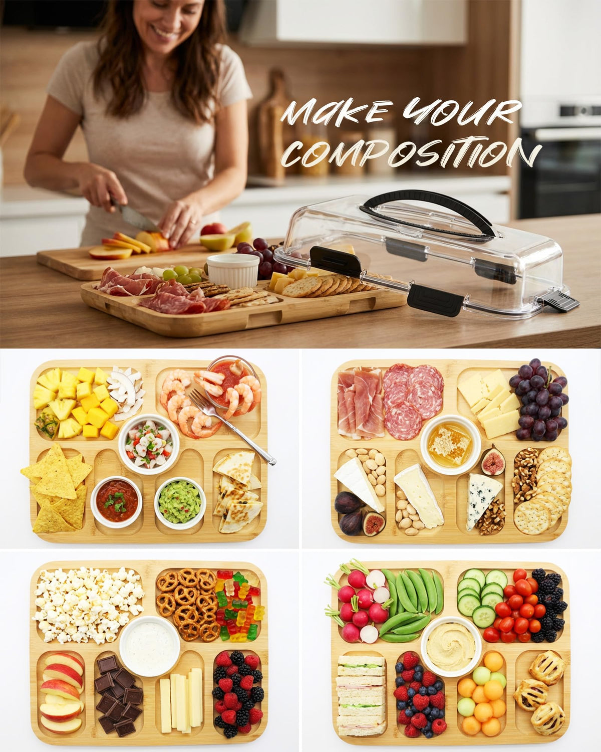 TOVICE large serving tray ideal for parties and gifts.