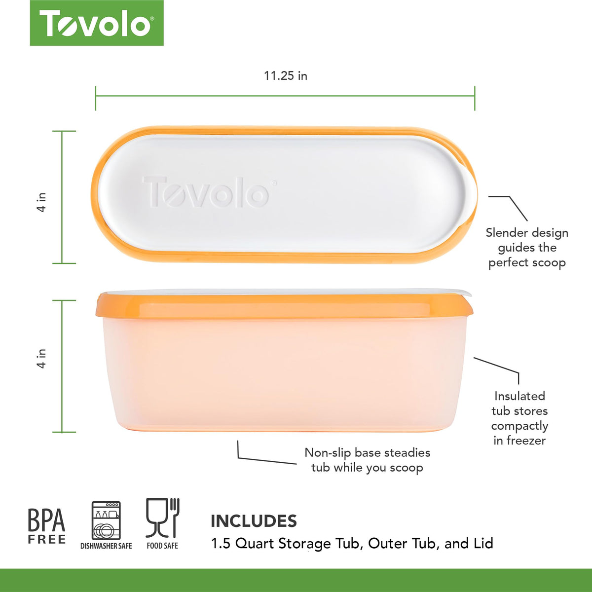 Tovolo 1.5-quart capacity handles family batches with room to spare.