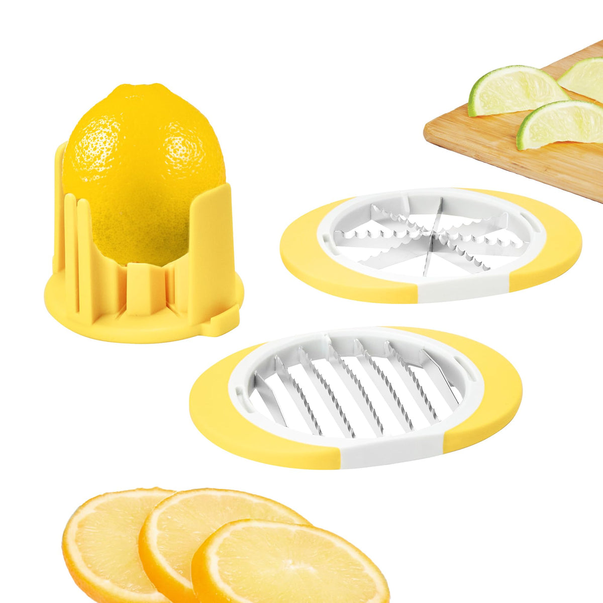 Tovolo citrus slicer wedger with 8-wedge blade for restaurant-quality cuts