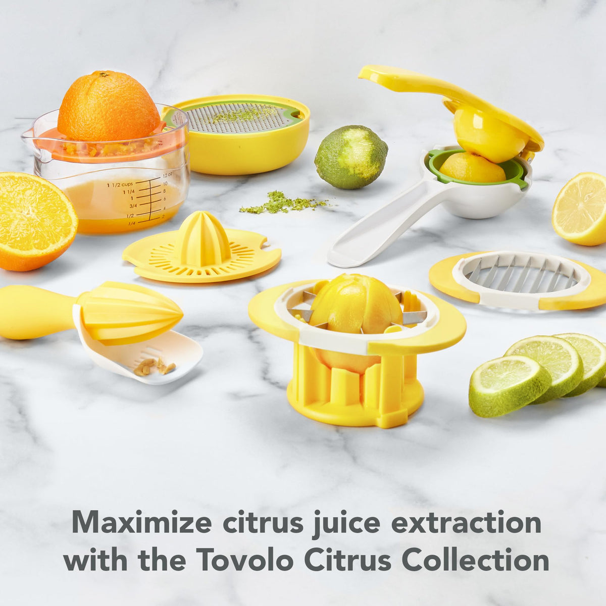 Tovolo citrus slicer wedger stackable design keeps components tidy and accessible