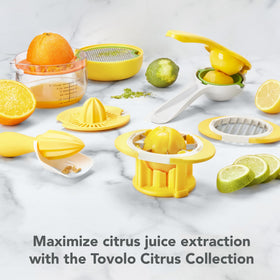 Tovolo citrus slicer wedger stackable design keeps components tidy and accessible