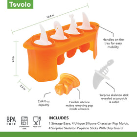 Tovolo easy-release design lets shapes release with warm water.