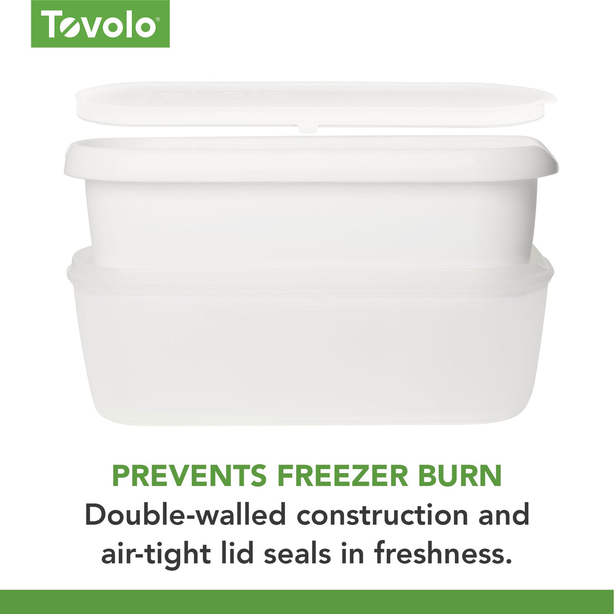 Tovolo freezer-door friendly slim profile fits standard freezer doors
