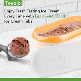 Tovolo Glide A Scoop ice cream tub for smooth scooping and easy serving.