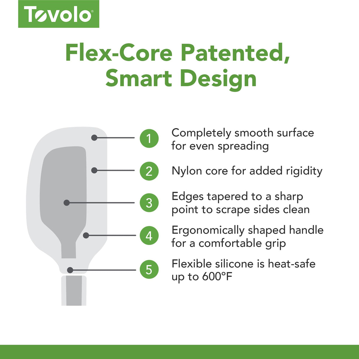Tovolo heat-resistant silicone spatula withstands high heat