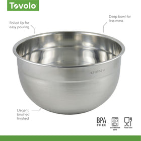 Tovolo hot and cold safe bowl handles freezer, fridge, and counter transitions.