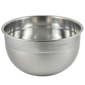 Tovolo large stainless steel mixing bowl with 5.5 quarts ideal for batch cooking at home.
