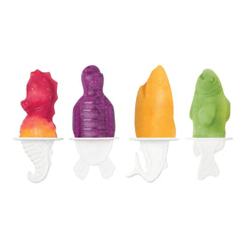 Tovolo Ocean Friends shark popsicle mold for easy release and mess-free use.