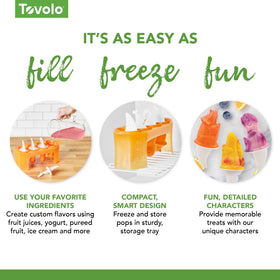 Tovolo four-mold batch provides perfect portions for small hands.
