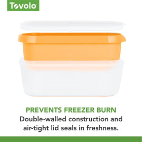 Tovolo slim freezer design fits in doors and on shelves.