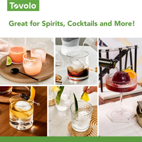 Tovolo easy-fill line ensures consistent ice sphere sizes