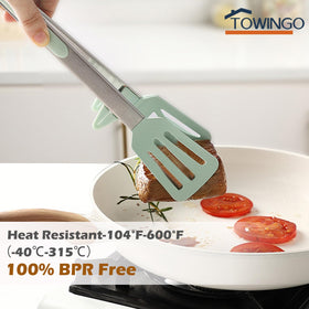 TOWINGO kickstand keeps tongs off the counter
