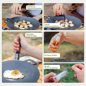 TOBWOLF foldable canvas spice bag saves space in camping gear.