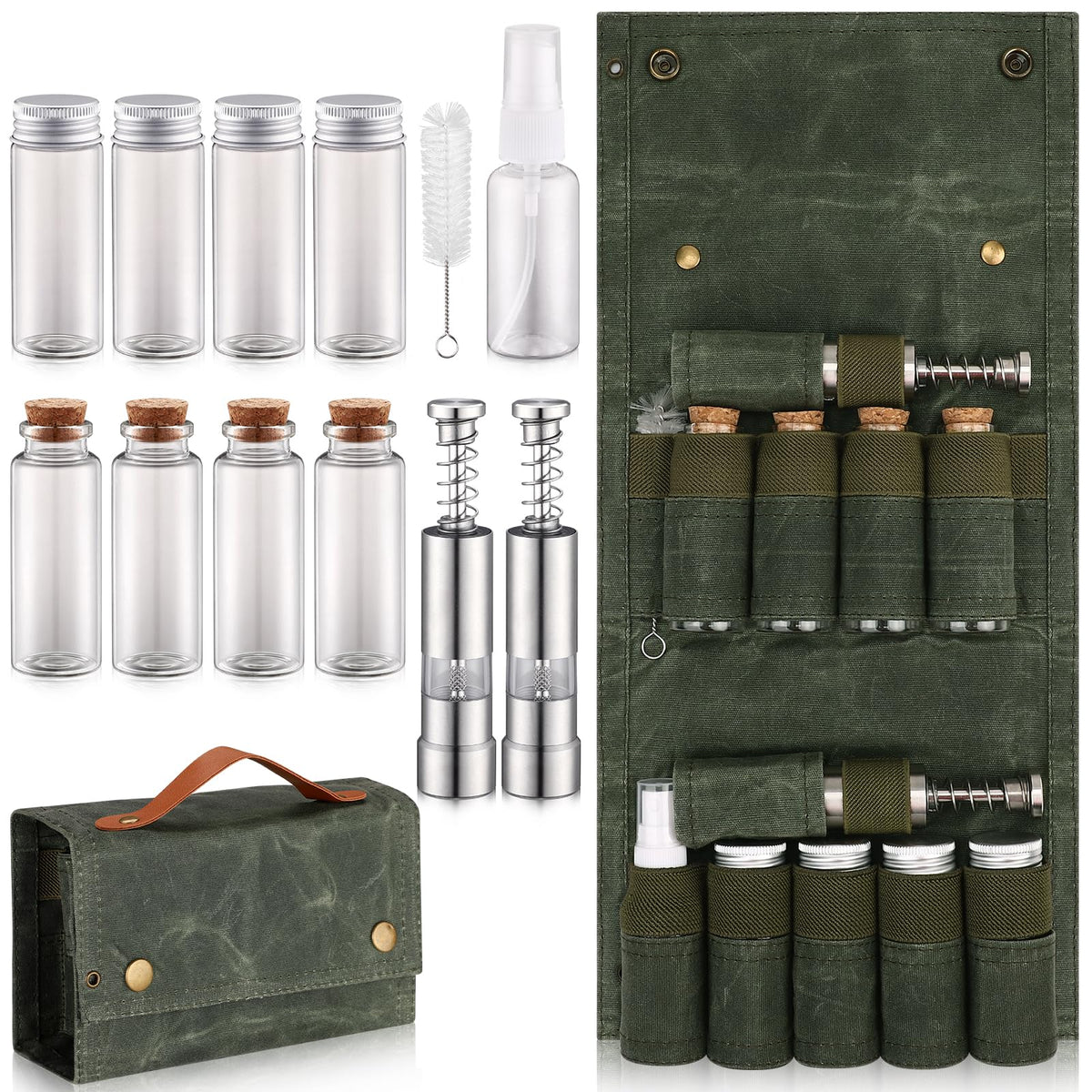 TOBWOLF outdoor kitchen setup with compact spice kit for grilling.