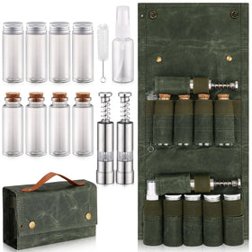TOBWOLF outdoor kitchen setup with compact spice kit for grilling.
