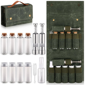TOBWOLF portable spice bag folded for travel convenience.